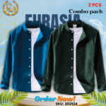 100% Cotton Oxford Long Sleeve Casual Shirt For Men’s (Only Shirt), Combo Pack 2 PCS