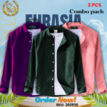 100% Cotton Oxford Long Sleeve Casual Shirt For Men’s (Only Shirt), Combo Pack 3 PCS