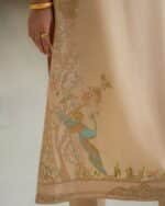 PAKISTANI BRUNETTE BEIGE DRESS. - Image 5