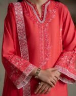 PAKISTANI NOVA CORAL DRESS. - Image 2