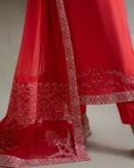 PAKISTANI NOVA CORAL DRESS. - Image 3