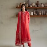 PAKISTANI NOVA CORAL DRESS.
