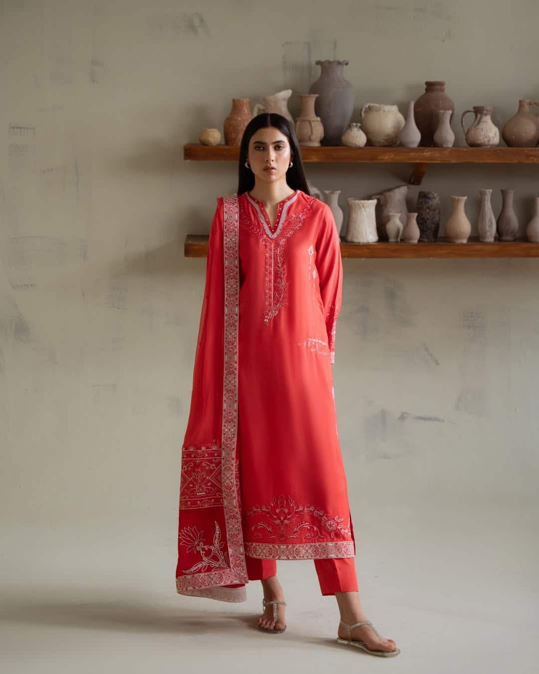 Launching on Saturday, 21st June, 2025 - 6 PM PKTThe Nova Coral three piece ensemble features fl (3) PAKISTANI NOVA CORAL DRESS. - Image 1
