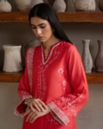 PAKISTANI NOVA CORAL DRESS. - Image 4