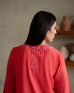 PAKISTANI NOVA CORAL DRESS. - Image 5