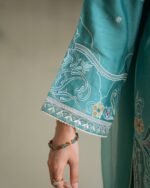 PAKISTANI COLETTE TEAL DRESS - Image 5