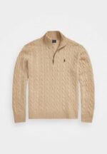 Polo Ralph Lauren Cable-Knit Cotton Quarter-Zip Sweater – Beige - Image 4