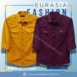 2 Pcs Combo Premium Quality Double Poket Shirt - Kathali & Maroon.
