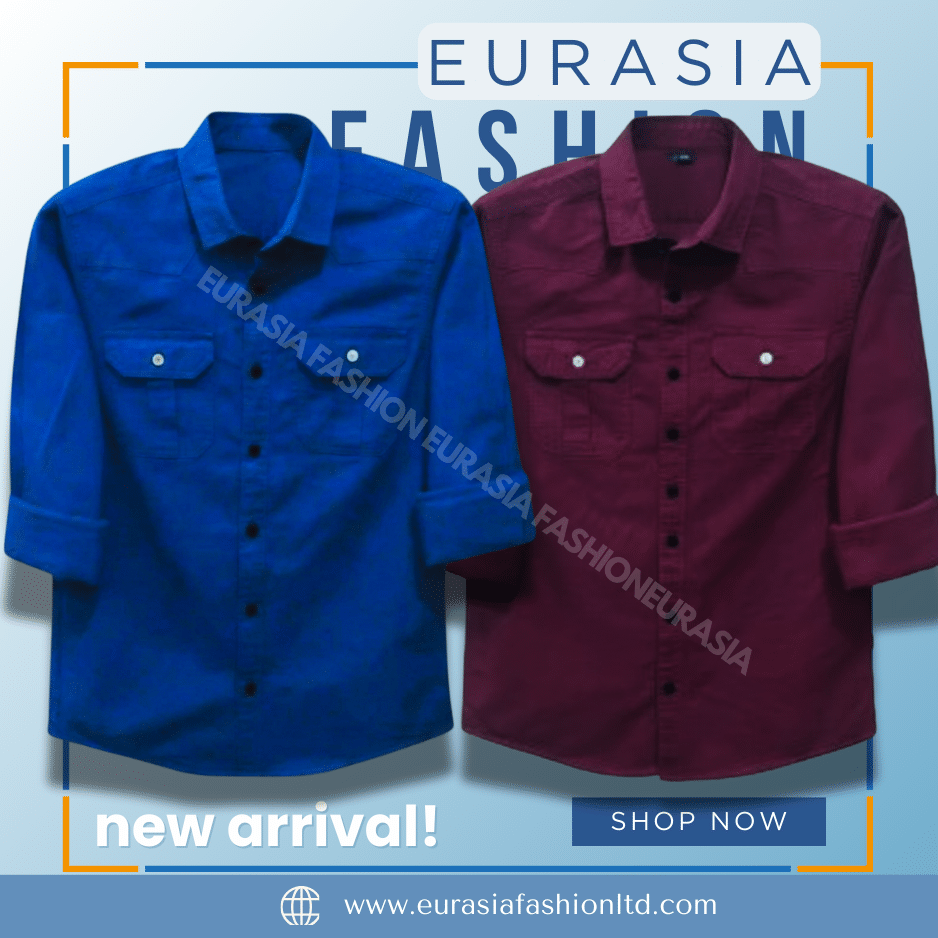 50 2 Pcs Combo Premium Quality Double Poket Shirt - Maroon & Teal. - Image 1