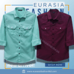 2 Pcs Combo Premium Quality Double Poket Shirt - Maroon & Pest.