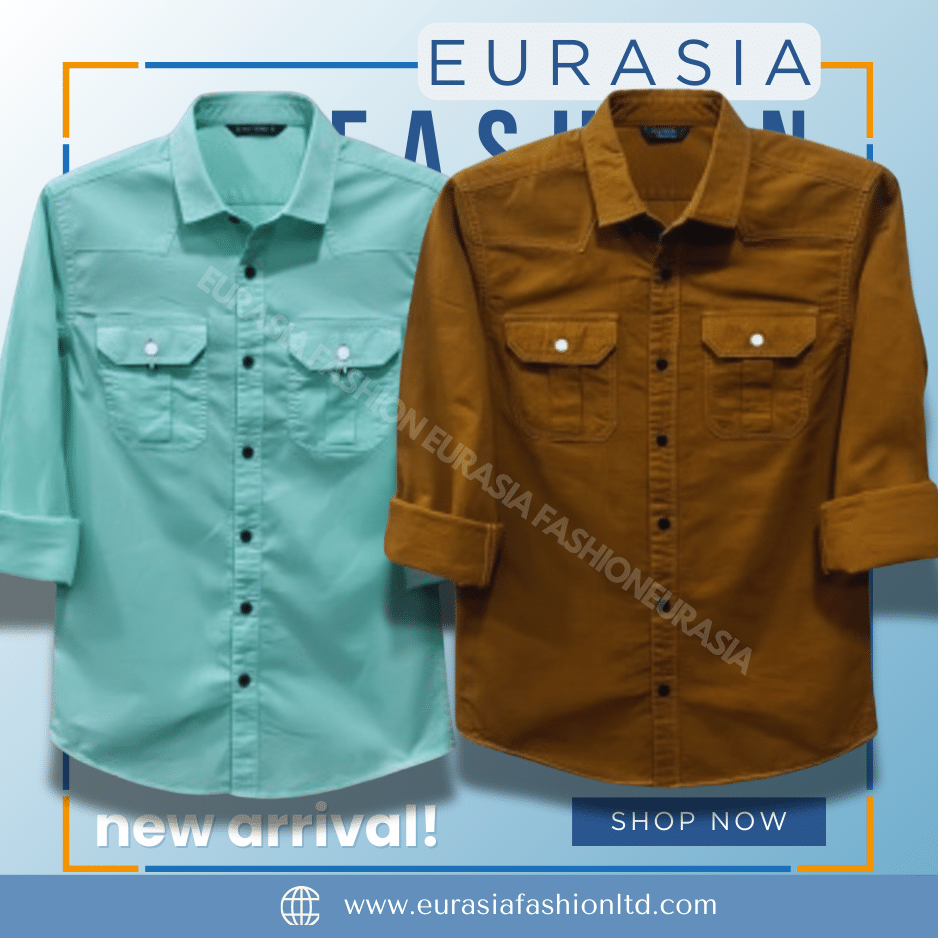 59 2 Pcs Combo Premium Quality Double Poket Shirt - Pest. & Banson - Image 1
