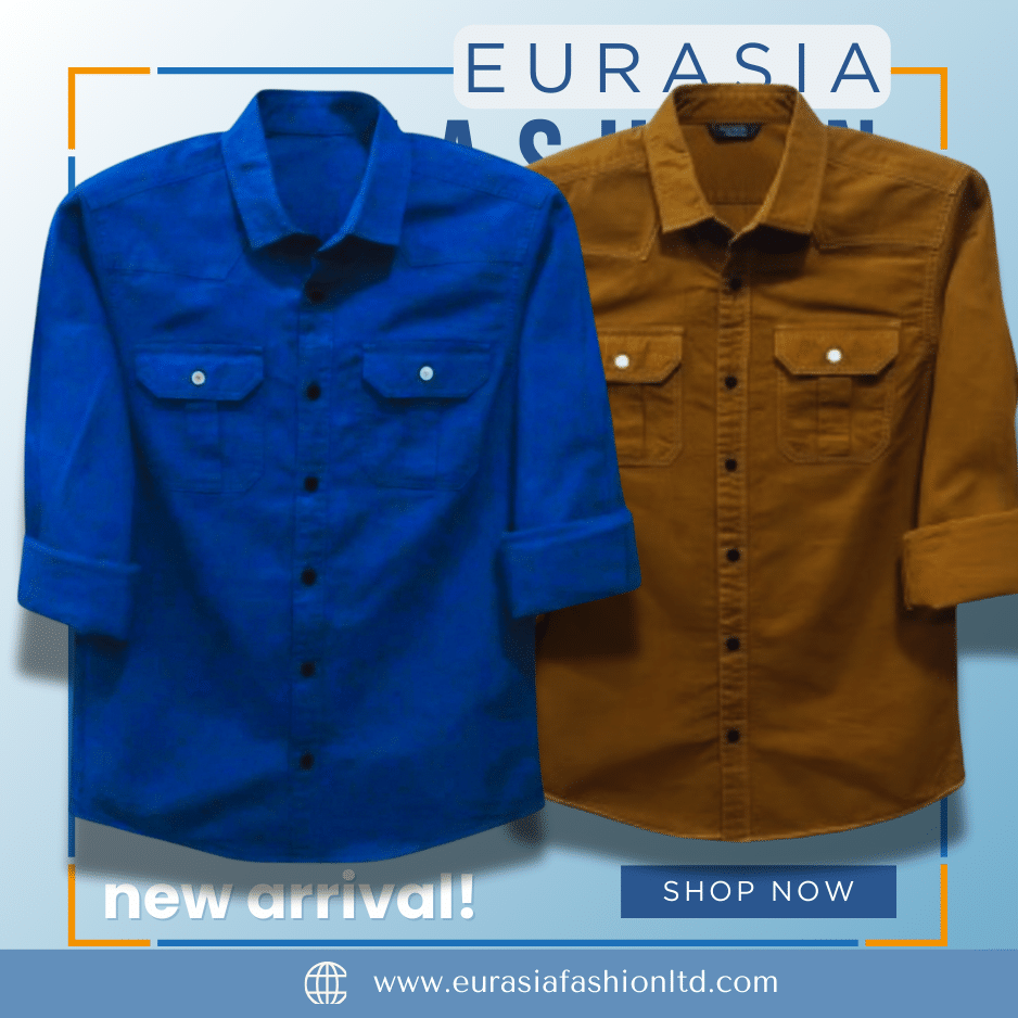 80 2 Pcs Combo Premium Quality Double Poket Shirt - Banson & Teal. - Image 1