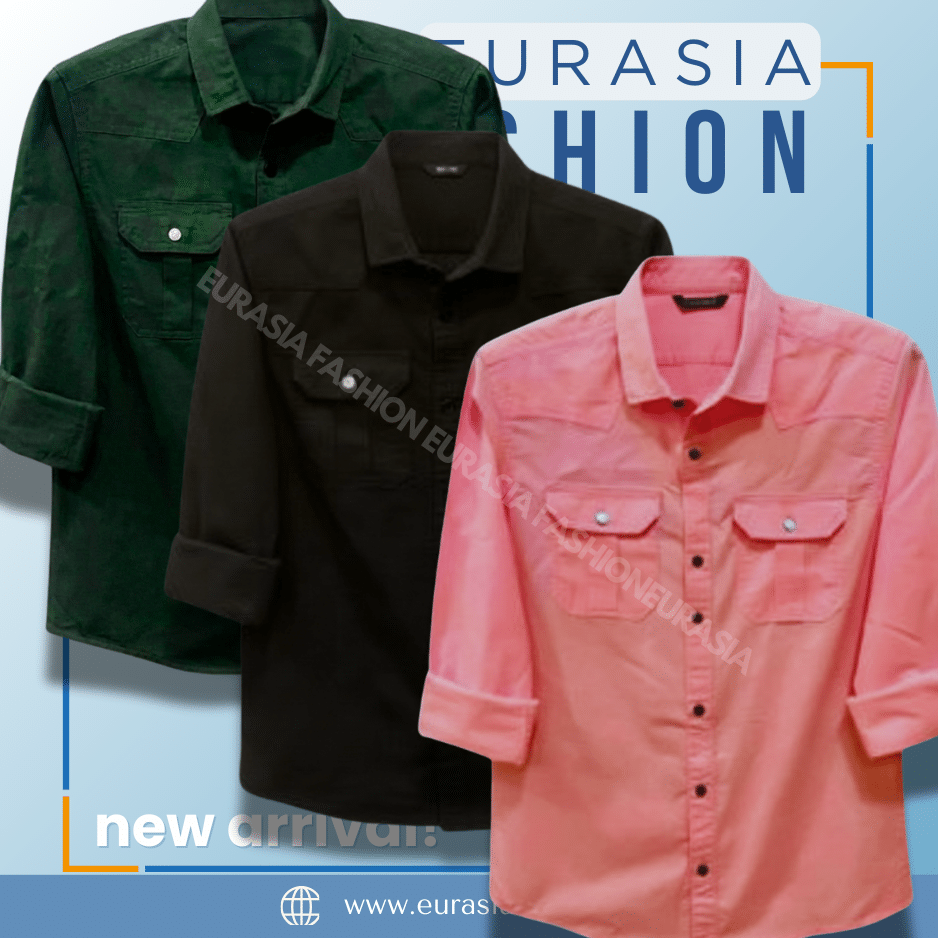 92 3 Pcs Combo Premium Quality Double Poket Shirt - - Image 1