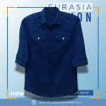 Premium Quality Double Pocket Shirt - Navy Blue