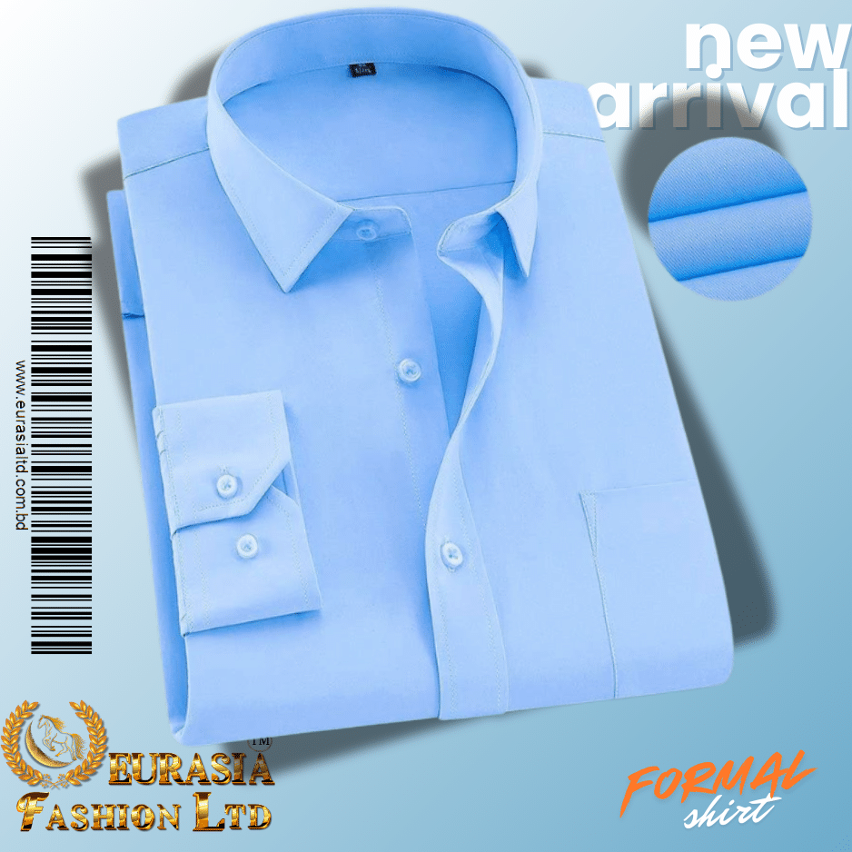 5 Men’s Premium Formal Shirt -Sky Blue. - Image 1