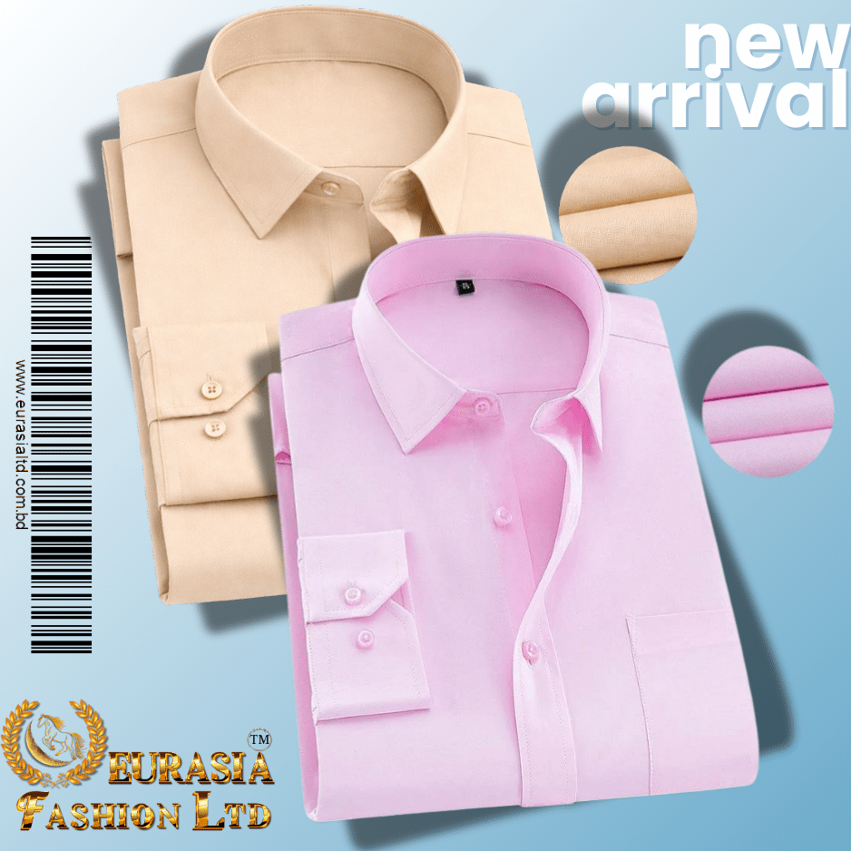 56 Men’s Premium Formal Shirt -Pink & Biscuit. - Image 1