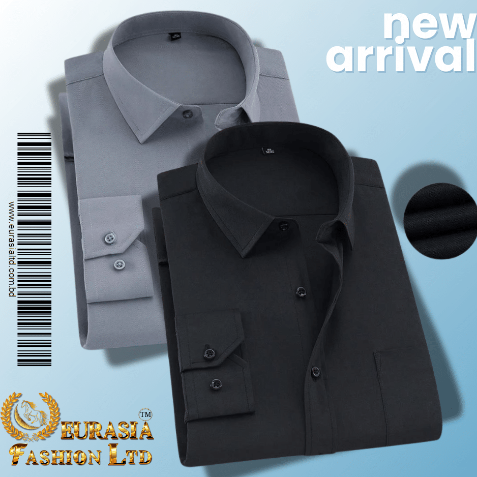 59 Combo Men’s Premium Formal Shirt -Black & Ash. - Image 1
