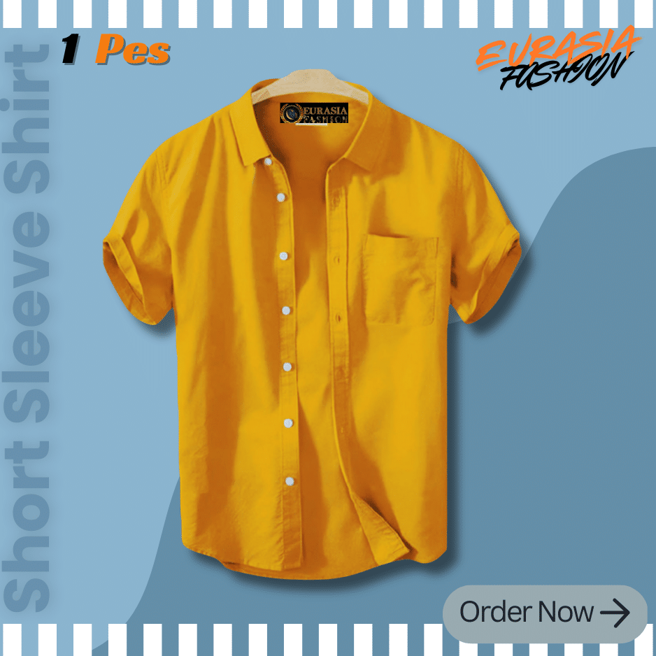 40 Premium Quality 100% Oxford Cotton Fabric Short Sleeve Shirt For Men's - Kathali. - Image 1