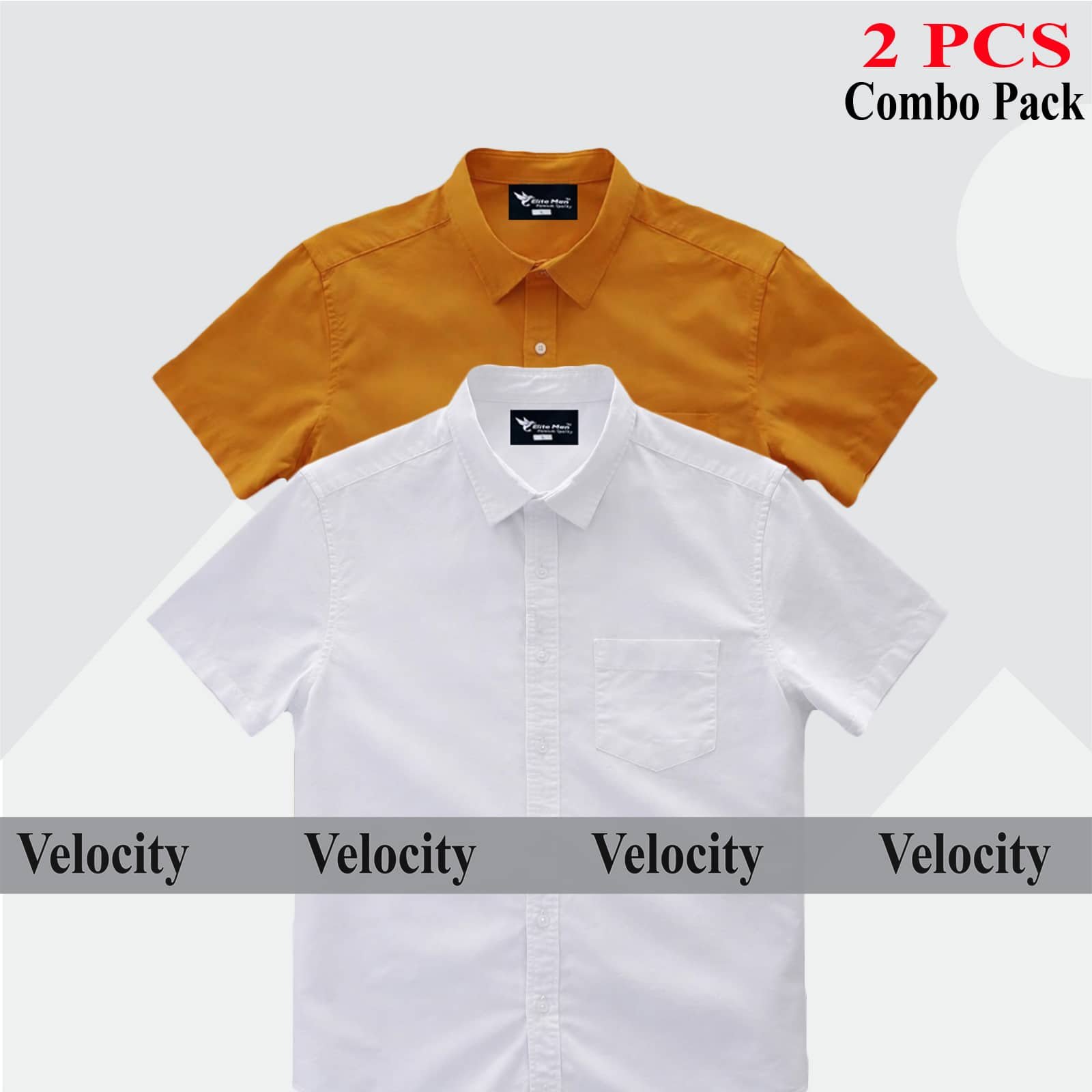 Short sleeve Shirt Combo - Copy 39.jpg Premium Quality 100% Oxford Cotton Fabric Short Sleeve Shirt For Men's - Kathali & White. - Image 1