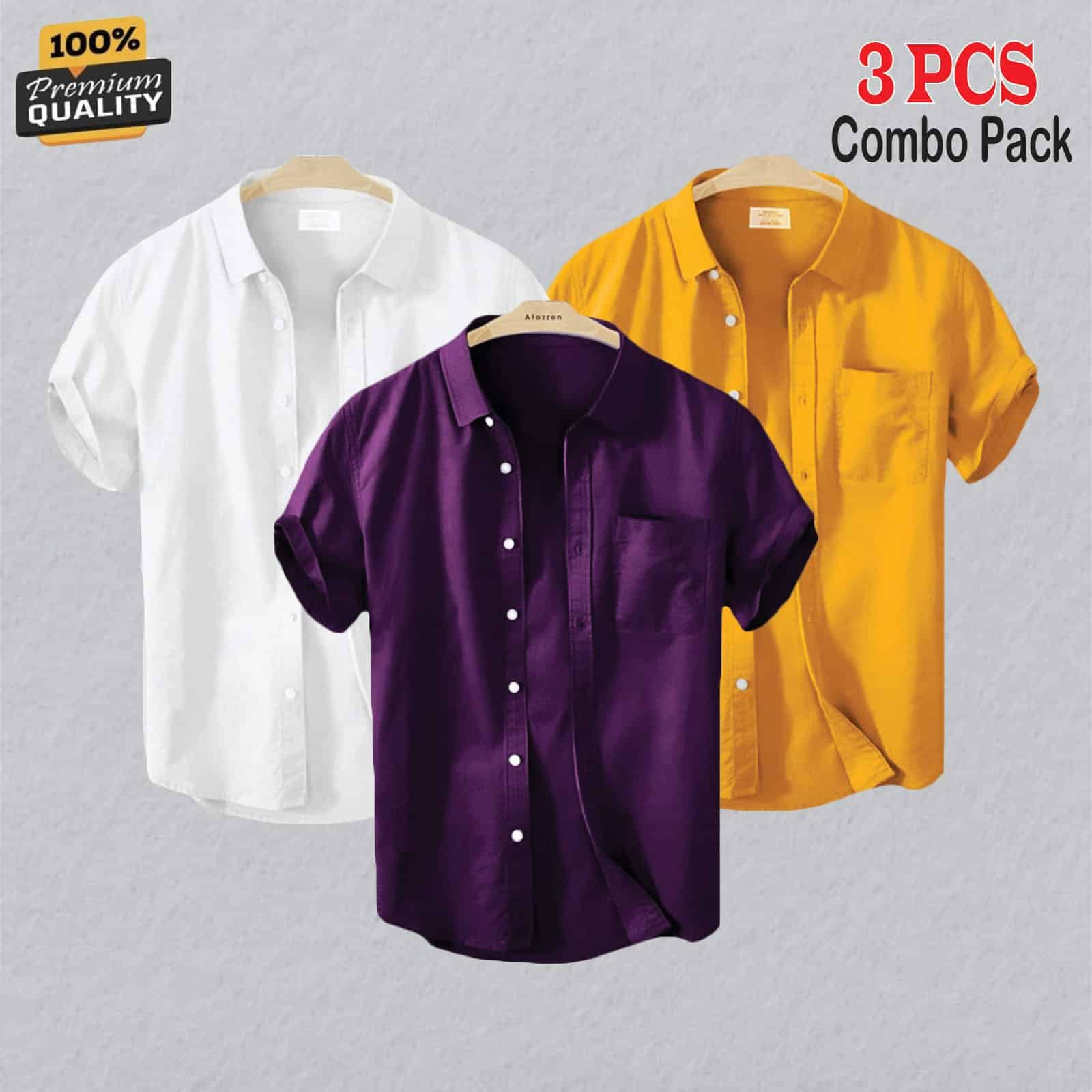 uegl0Cx5oVSmgCcA8ae8UZcgKrUt96ILGKTQxp1O Premium Quality 100% Oxford Cotton Fabric Short Sleeve Shirt For Men's - Kathali, Purple & White - Image 1